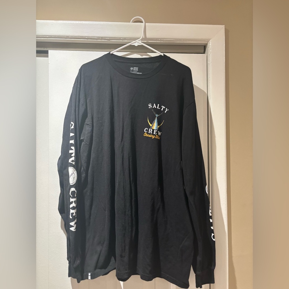 Salty Crew Black Long Sleeve Tee with Sleeve Graphics